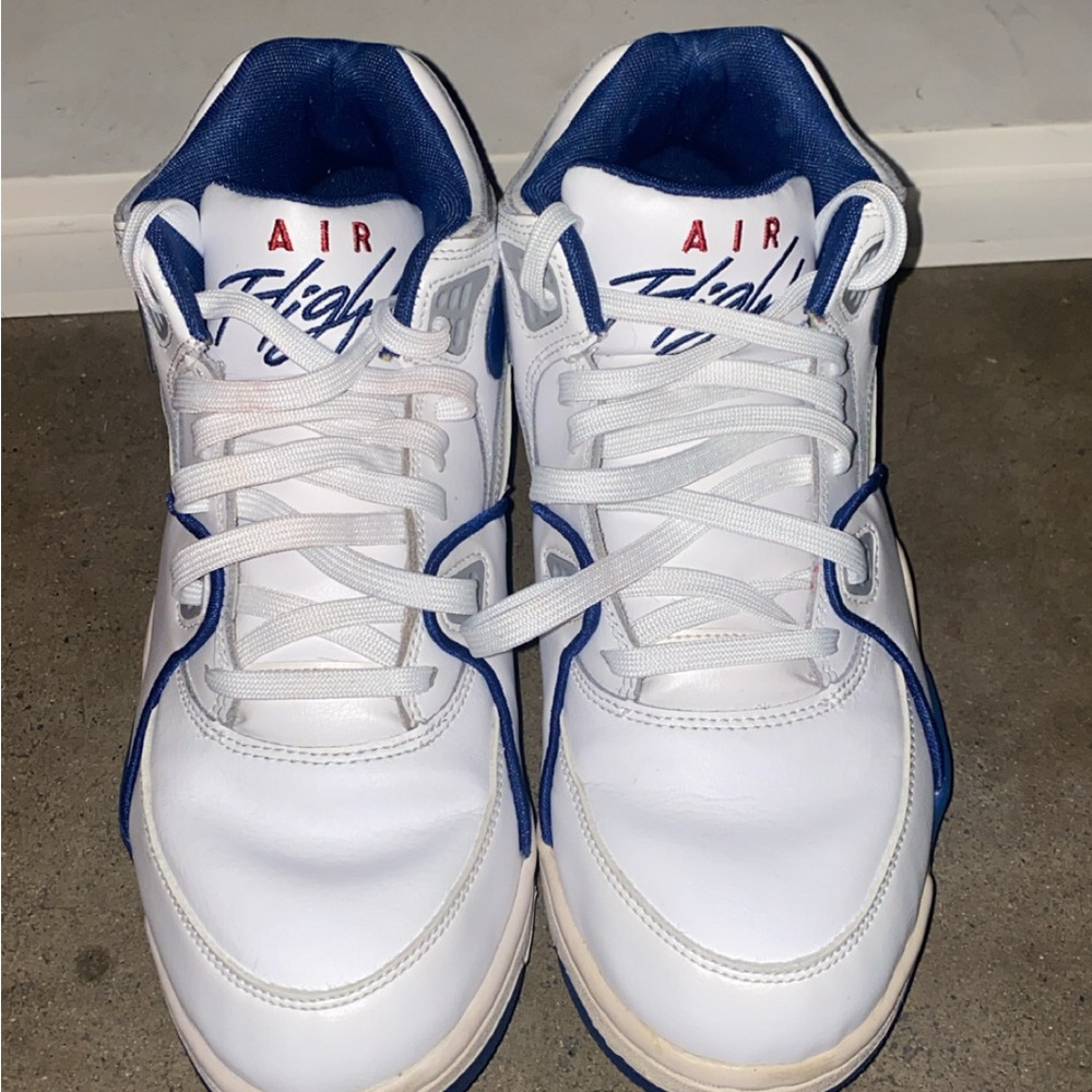 Nike Air Flight White and Blue Sneakers
